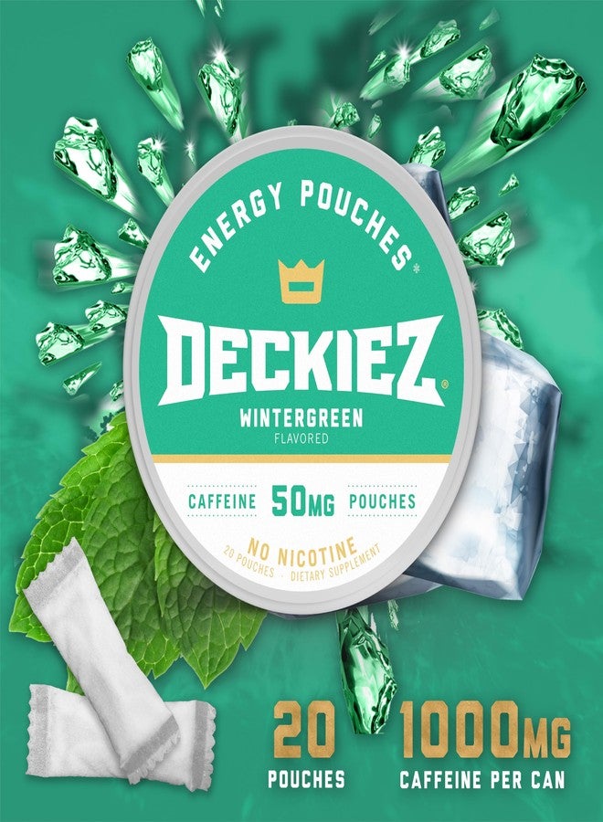 Deckiez Energy Pouches, 5 Cans (100 Pouches), Sugar Free Caffeine Supplement, Coffee Pouches & Energy Drink Alternative, 50mg Caffeine Pouches, 5 Pack Variety Flavors - Image 3